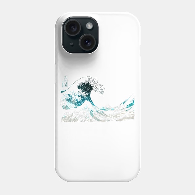 The Great Wave Off Kanagawa Wave Texture Phone Case by tonylonder