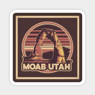 Moab Utah Arches Vintage Sunset Magnet