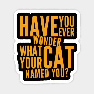 Have You Ever Wonder What Your Cat Named You Magnet