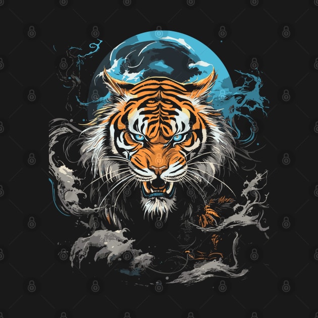 Moonlight Tiger Chinese Japanese China Ancien by rhazi mode plagget