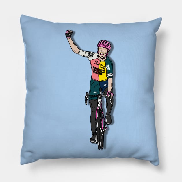 Magnus Cort Nielsen Giro 2023 Pillow by p3p3ncil