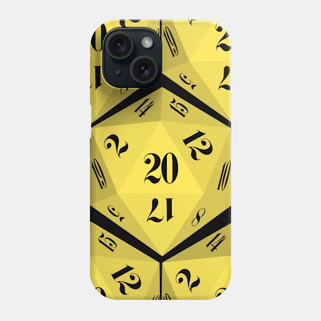 Red 20-Sided Dice Design Phone Case by GorsskyVlogs