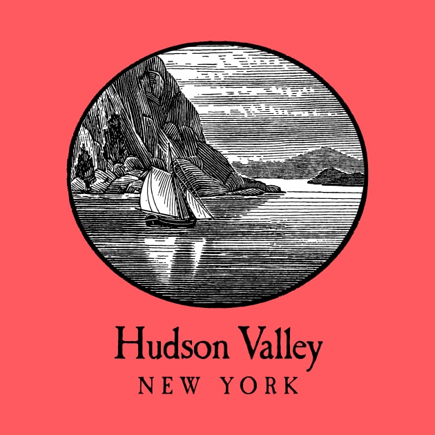 Hudson River Valley Storm King B&W Version by MatchbookGraphics