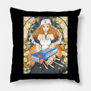 Nurse with a holy gift, Paracetamol. Pillow