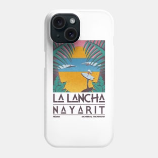 La Lancha, Nayarit, Mexico Retro Travel Poster Phone Case