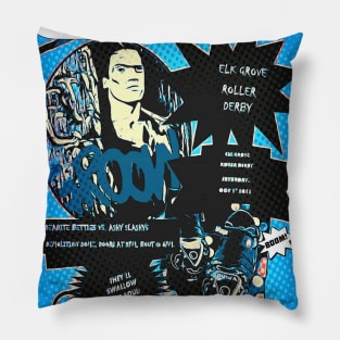 Elk Grove Roller Derby Poster Pillow