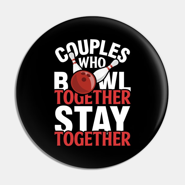 Bowling Couple Couple Gift Pin by Tobias Store