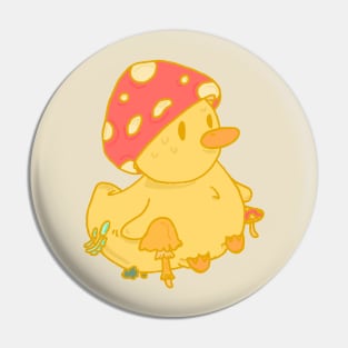 Mushroom Duckling Cottagecore Sobre Alba Pin