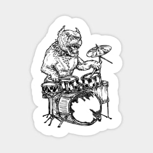 SEEMBO Pitbull Playing Drums Drummer Musician Drumming Band Magnet