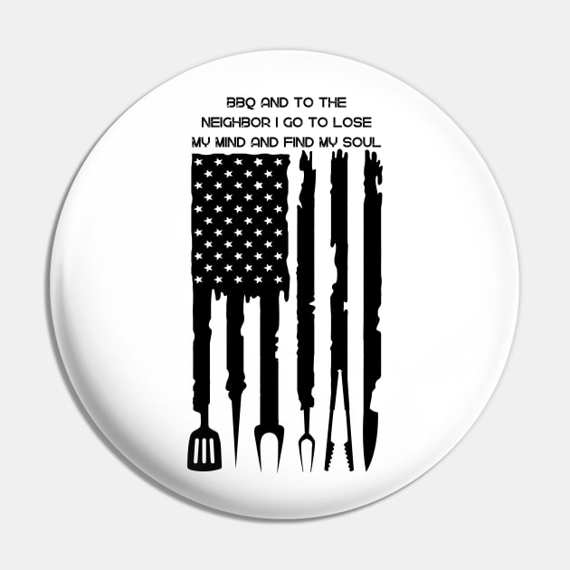 BBQ American Fag Pin by Myartstor 