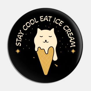 Cat Ice Cream Pin