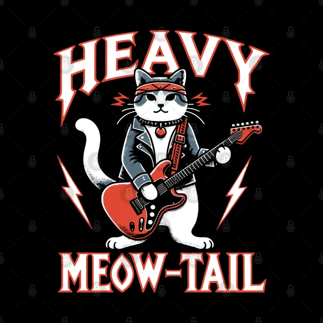 Electric Guitar Cat Pun Rock Music Funny Cat by KsuAnn