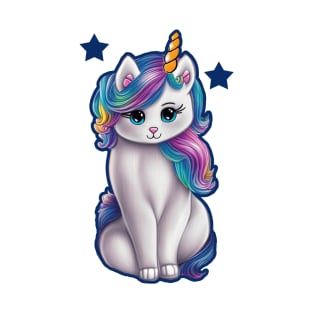 Cute Kawaii Unicorn Cat T-Shirt