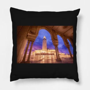 The Hassan II Mosque in Casablanca, Morocco Pillow