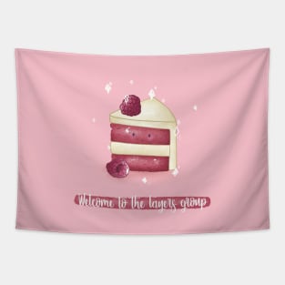 Welcome to the layers group red velvet pun Tapestry