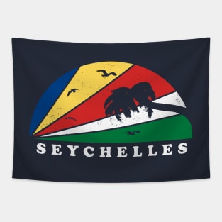 Seychelles Flag Sunset Unisex T-Shirt | Chill Out | African Island Paradise Tapestry