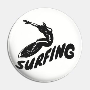 Surfing Wave Surfing Pin