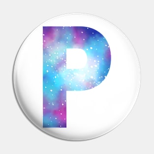 Letter P galaxy Pin