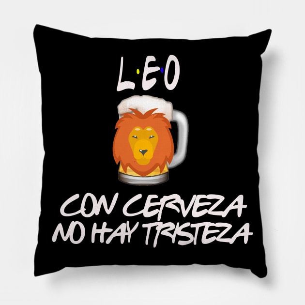 Leo Friends Pillow by Cervezas del Zodiaco