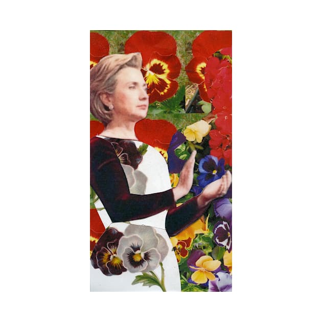 Hillary Clinton Floral by austyndelugoart