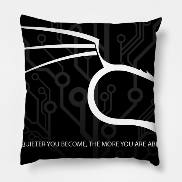 Kali Linux Backtrack with slogan Pillow by rumsport