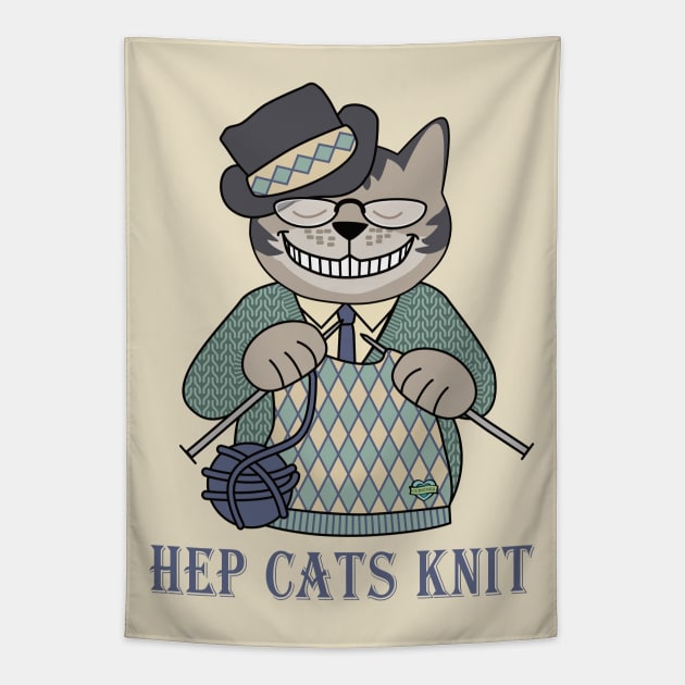 Hep Cats Knit Tapestry by Sue Cervenka