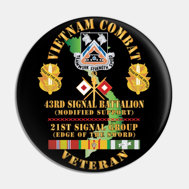 Vietnam Combat Veteran - 43rd Signal Bn,  21st Signal Group  DUI  w VN SVC X 300 Pin by twix123844