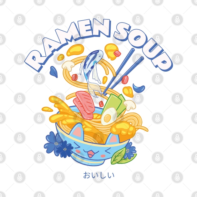 Japanese Ramen Soup Anime Aesthetic by uncommontee