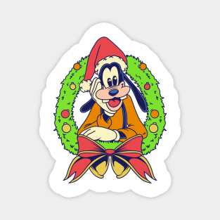 Goofy Around The Christmas Tree Magnet