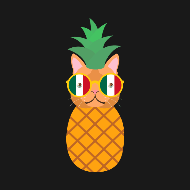 Funny Mexican Pineapple Cat by sqwear