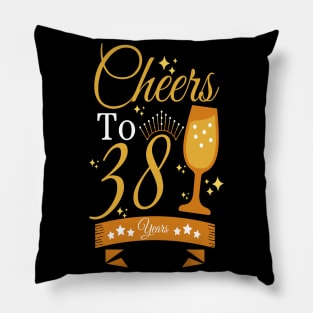 Cheers to 38 years Pillow