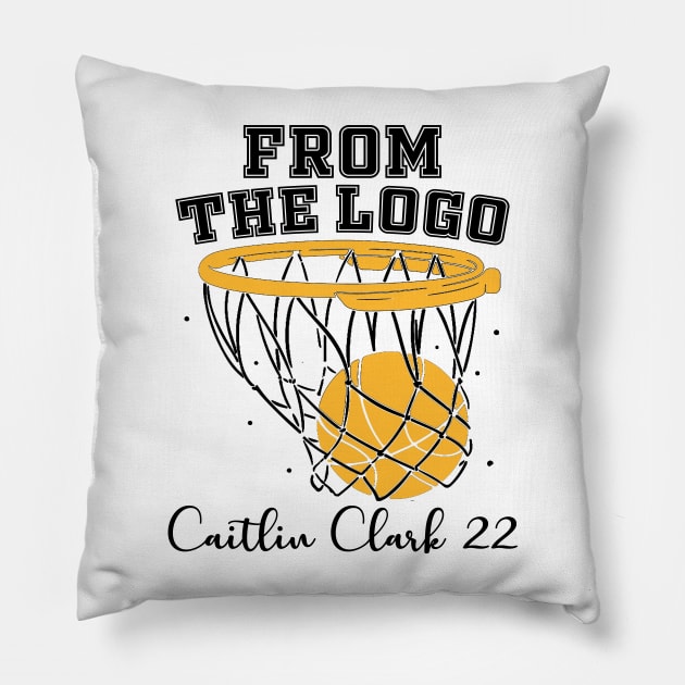 from the logo Caitlin Clark 22 Pillow by Folke Fan Cv