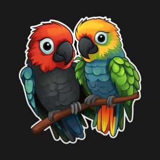 Colorful Parrot Cockatoo - Parakeet Macaws Parrot T-Shirt