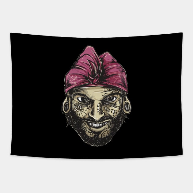 Gangster Face Tapestry by TambuStore