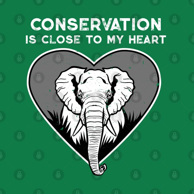 Elephant Conservation Heart by Peppermint Narwhal