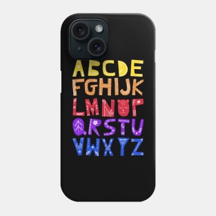 Decorated Alphabet (bright colors) Phone Case