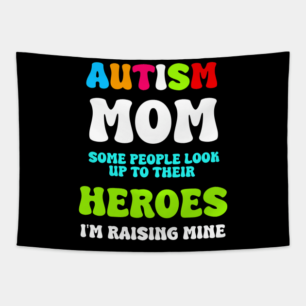 Autism Mom - Autism Awareness Tapestry by VinsendDraconi