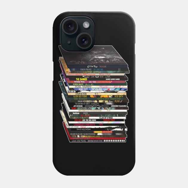 Goth Music CD/Vinyl Stack Phone Case by darklordpug