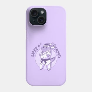 The pastel purple karatesaurus (dinosaur and karate) Phone Case