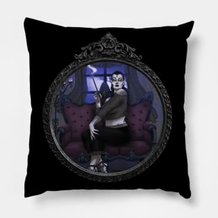 Framed Vampire Lady Pillow