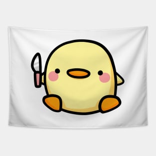 Duck with a knife Tapestry