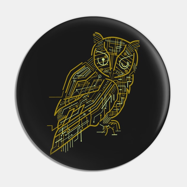 Owl Pin by caffeinart