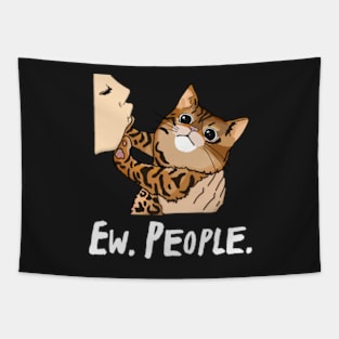 Ew People, Funny Bengal Cat Design Tapestry