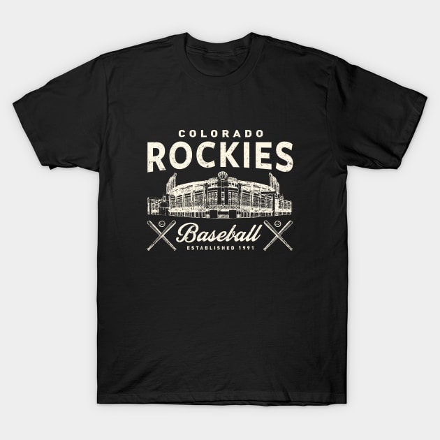 Colorado Rockies Coors Field Stadium By Buck Tee T-shirt