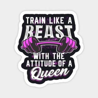 Gym Fitness Beast Queen Women Gifts Magnet