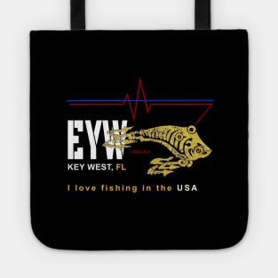 Key West FL., I love fishing in the USA Tote