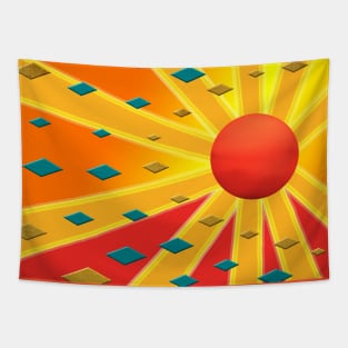 Red Sun Tapestry