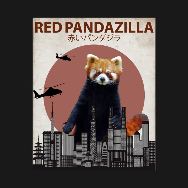 Red Pandazilla Red Panda Giant Monster Parody by Animalzilla