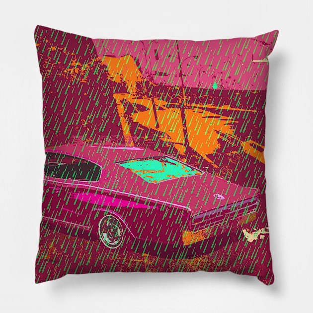 RAINY STREETS Pillow by Showdeer