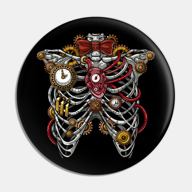 Steampunk Anatomy Pin by underheaven